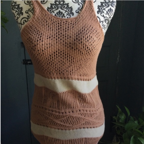 Anthropologie Boho Crocheted Maxi Dress by Hazel M - Picture 1 of 12